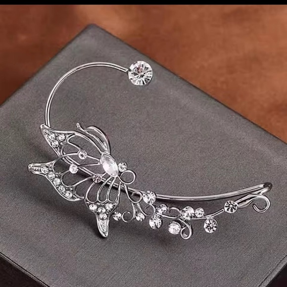 Silver Butterfly Ear Cuff - Picture 5 of 5